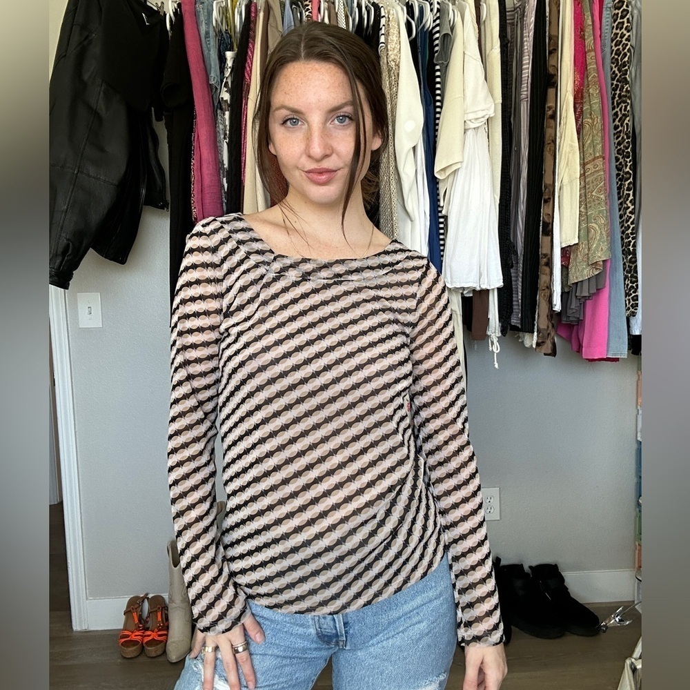 i.e. Y2K Mesh Long Sleeve Top